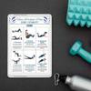 Plakát na cvičení s jednoručkami 6 kusů Sledování provedení Domácí posilovna Fitness průvodce Strečink Zapojení svalů Cvičební tabulka Pro kolej