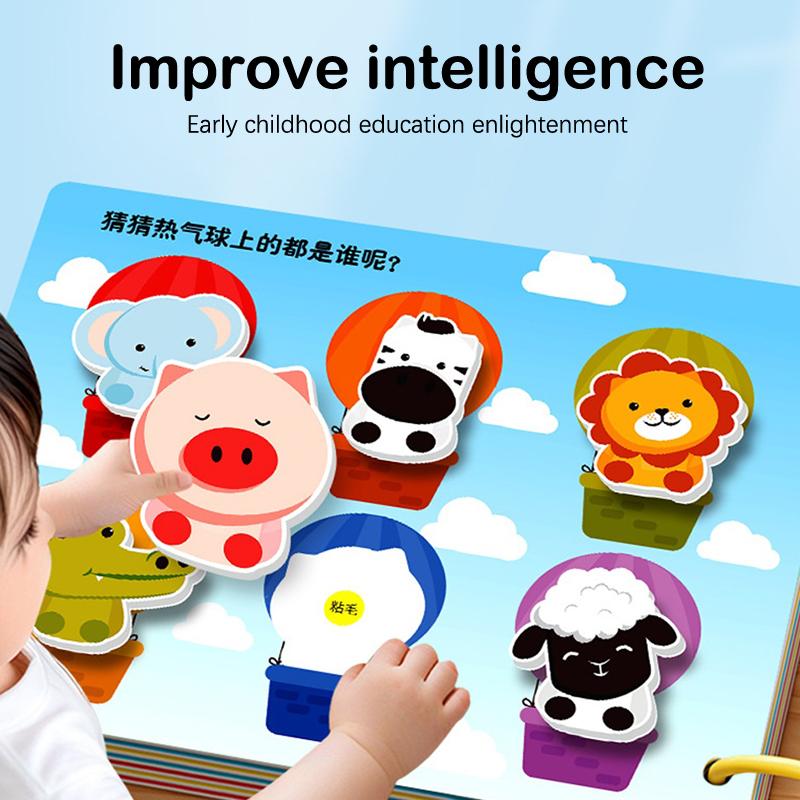 Çocuk Erken Eğitim Sessiz Meşgul Yapıştırma Kitabı Kendin Yap Yapboz Çıkartma Montessori Oyuncak Tekrarlanan Yapıştırma Sessiz Kitap Oyuncakları Bebek Hediyesi