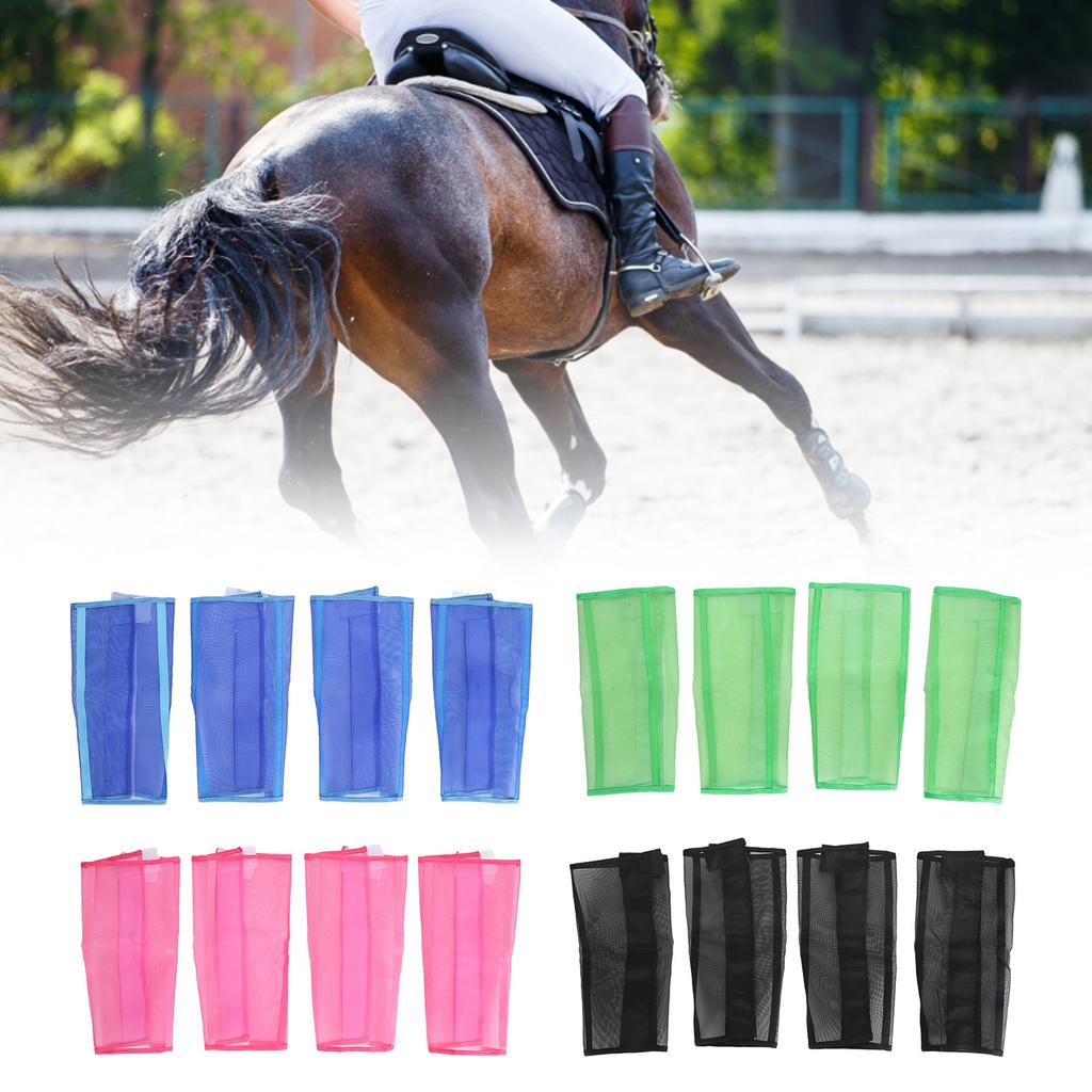 4pcs Horse Leg Boots Breathable Mesh Horse Leg Protective Boots Horse Leg Protector Wraps for Hoof S