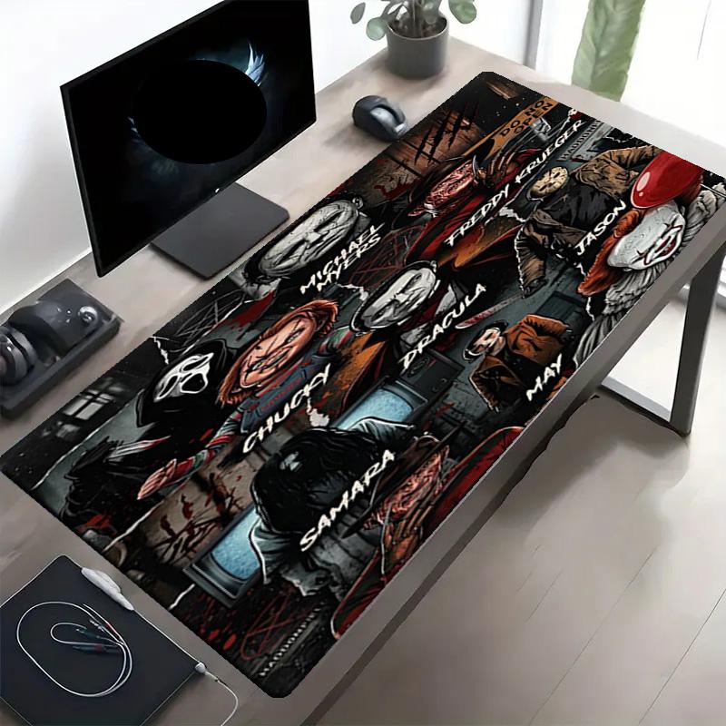 Bride of Chucky Print Mouse Pad, Anti‑Slip Desktop keyboard Mat, for PC Laptop Gaming Working Daily Use, Cool Festival Surprise Gift