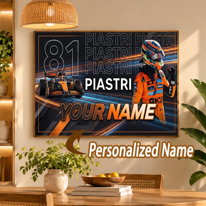 Custom Name Lando Norris 5D Diamond Painting Personalized Full Drill Diamond Art Kit Gift