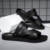 2025 Summer New Men's Beach Shoes Thin Men's Shoes Casual Wear Sandals Lazy Soft Sole One Pedal Slippers