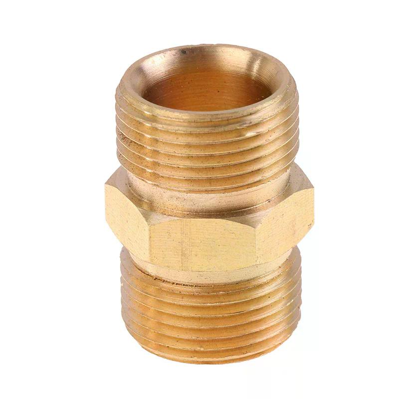 14mm 15mm High Pressure Washer Hose Extension Connector Adapter Copper M22 and Male Thread Female Coupler Adaptor