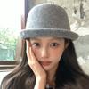 Womens Wool Blend Floppy Brim Hat Vintage Hepburn Style Beret Cap Elegant Face-Framing Wide
