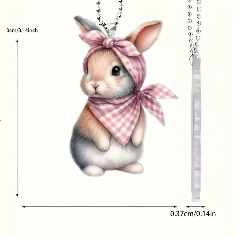 

Стильный акриловый подвесной декор для автомобиля в виде кролика для модных автомобильных аксессуаров в мультяшном дизайне