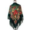 Ethnic Style Peony Tassel Shawl: Cotton Headscarf for Women - Warm Autumn/Winter Square Scarf & Sunscreen