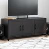 VidaXL TV Cabinet, Television Stand with Doors, TV Stand with Storage Living Room, Black 100.5x39x43.5 846644