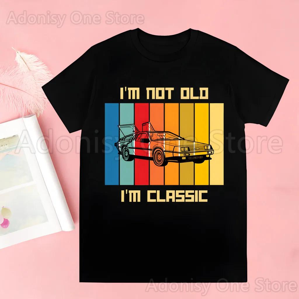 Back To The Future Delorean T-shirts Men Summer Graphic Tees Funny Shirts For Man Tshirts Crew Neck Harajuku Tops