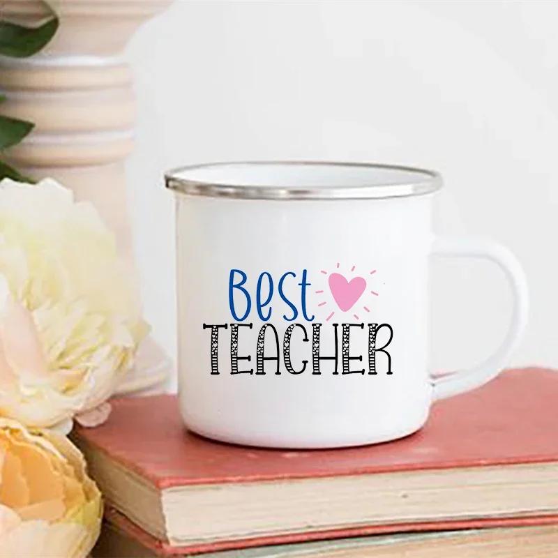 Teacher Mode Off Print Enamel Mug Cup for Coffee Original Coffee Cups Drinkware Unusual Mugs Personalized Funny Beer Travel Cute
