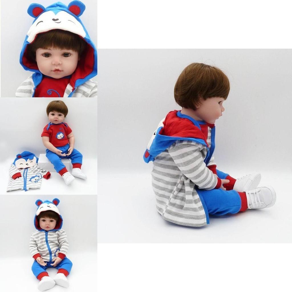 Delightful Reborn Toddler Boy Soft Silicone Bebe Doll Toy For Childrens Playtime
