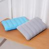 Inflatable Pillow Ultra Soft Flocked PVC Ergonomic Neck Support Foldable for Airplane Travel Camping Hiking