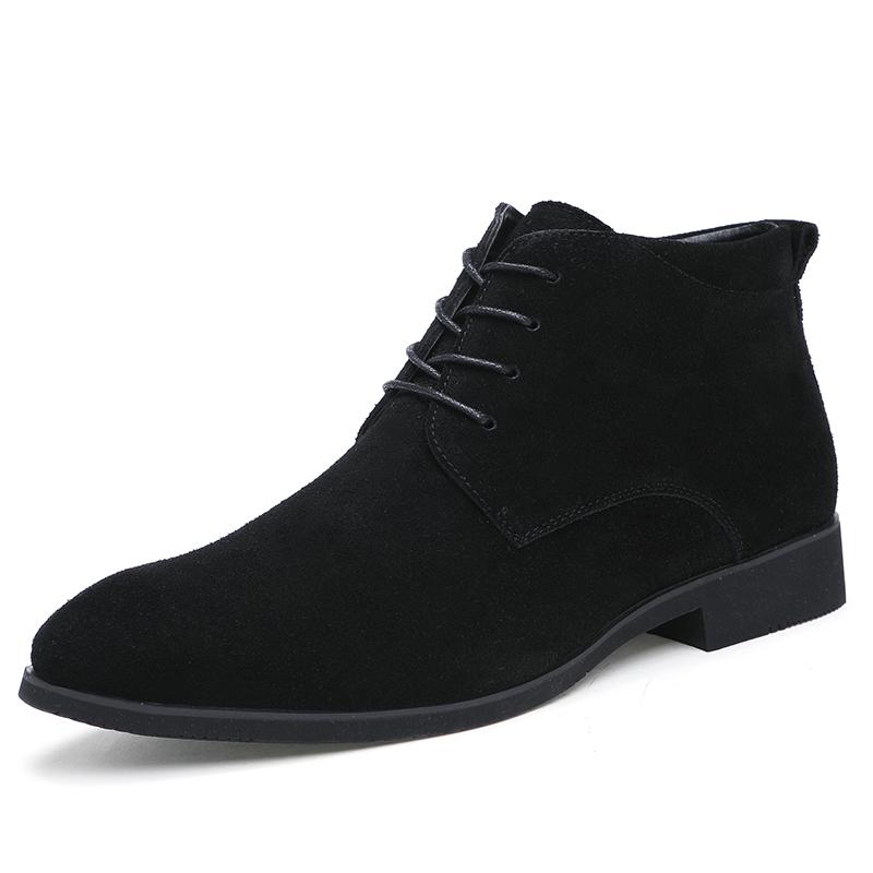 Fashion Winter Warm Suede Boots Men's Classic Short Boots Outdoor Soft, Anti slip, Durable Casual Sports Shoes Outdoor Oxford Boots