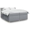 VidaXL Sommier à lattes de lit avec matelas Gris clair 200x200cm Tissu 3289080