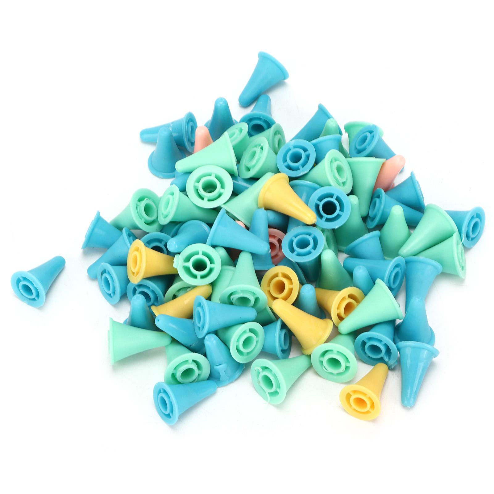 

100 шт. Защитные колпачки для игл 2 размера, практичные цветные силиконовые колпачки для вязальных спиц для ткачества S