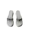 Muffin Thick-soled Wedge Slippers Female Summer Wear Internet Celebrity Fairy Wind Transparent Rhinestone Word with Sandals High Heel Sandals