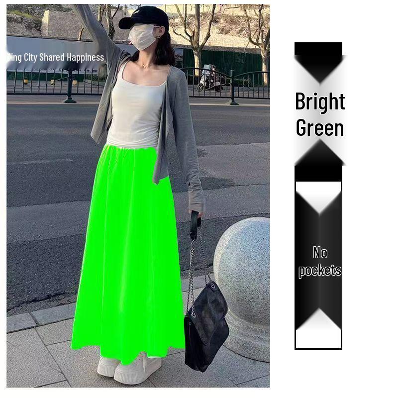 Damska Spódnica Midi z Wysokim Stanem w Kolorze Francuskiej Bieli - Letnia Plisowana A-Line