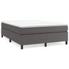 3144606 vidaXL Divan Bed with Mattress Grey 140x190 Cm Faux Leather