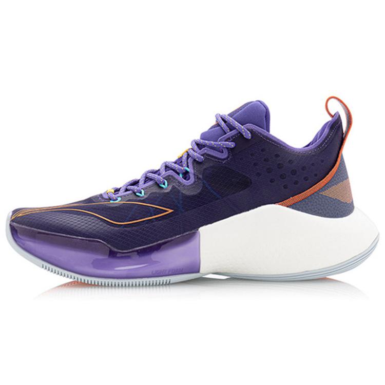 New LINING Sound 8 Low Basketball Shoes Men Low Top Purple ABAQ035-3