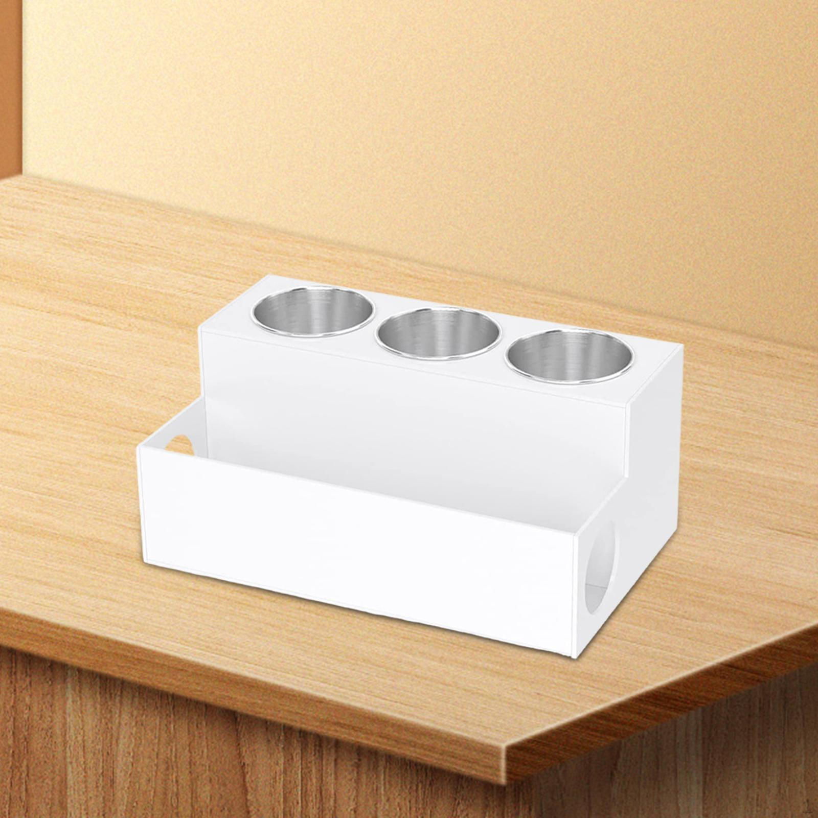 

Органайзер для інструментів для волосся Тримач для фена Контейнер Мінімалістична стійка зі стільницею для чашок для білий