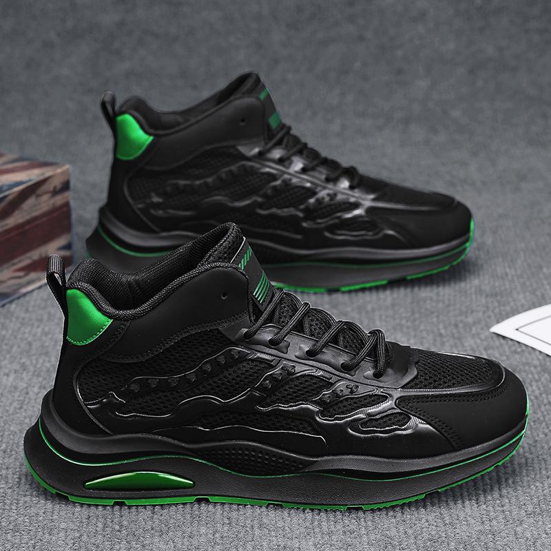 

Autumn and winter sports little white shoes are breathable and comfortable, high-top lace-up mesh running shoes, new casual versatile platform 44