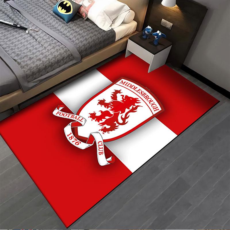 Middlesbrough FC Logo Carpet Suitable As a Non-slip Mat for the Living Room or Bedroom Sofa