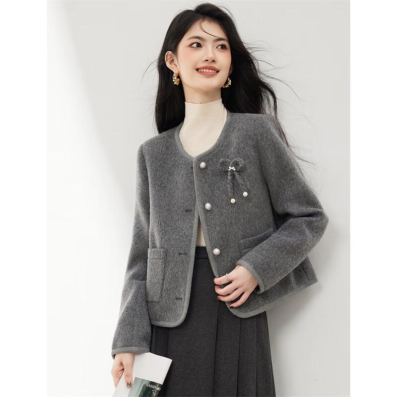 Xinfeiyu Wool Blend Commuter Cardigan Jacket