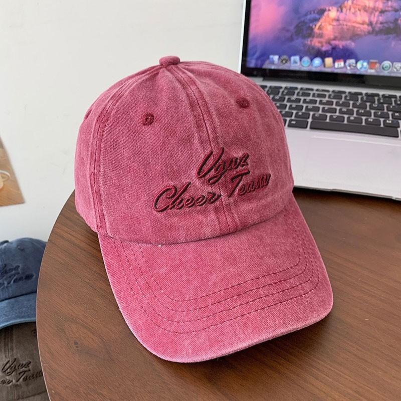 Baseball Hat Vintage Washed Cotton Snapback Visor Peaked Hats Causal Outdoor Use Sun Protection Duck Tongue Caps Fashion Embroidery Women