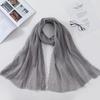 Muslim Fashion Women Crinkle Hijab Scarf Soft Solid Head Scarves Turban Shawls and Wraps Hijab femme musulman kopftuch