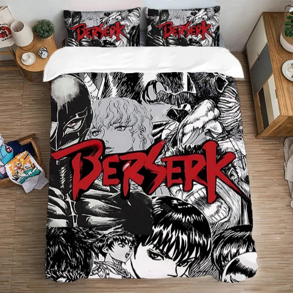 Anime Berserk Bettwäsche Set Jungen Mädchen Twin Queen Size Bettbezug Kissenbezug Bett Kinder Erwachsene Mode Home Textileextile