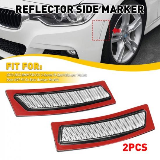 For 2012-15 BMW F30 F31 3-Series M-Sport LED Side Marker Light Clear Lens Case A