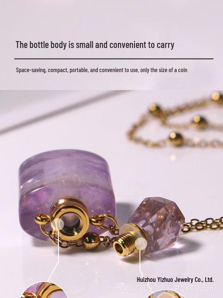 

Натуральный Розовый Кварц и Аметист Кристалл Подвеска-Флакон для Духов с Зеленым Флюоритом - Кулон для Ароматерапии Эфирными Маслами Smoky Quartz