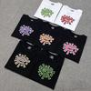 ADWYSD T-shirt Casual Hip Hop con Stampa Sun Roll - Manica Corta Design Trendy.