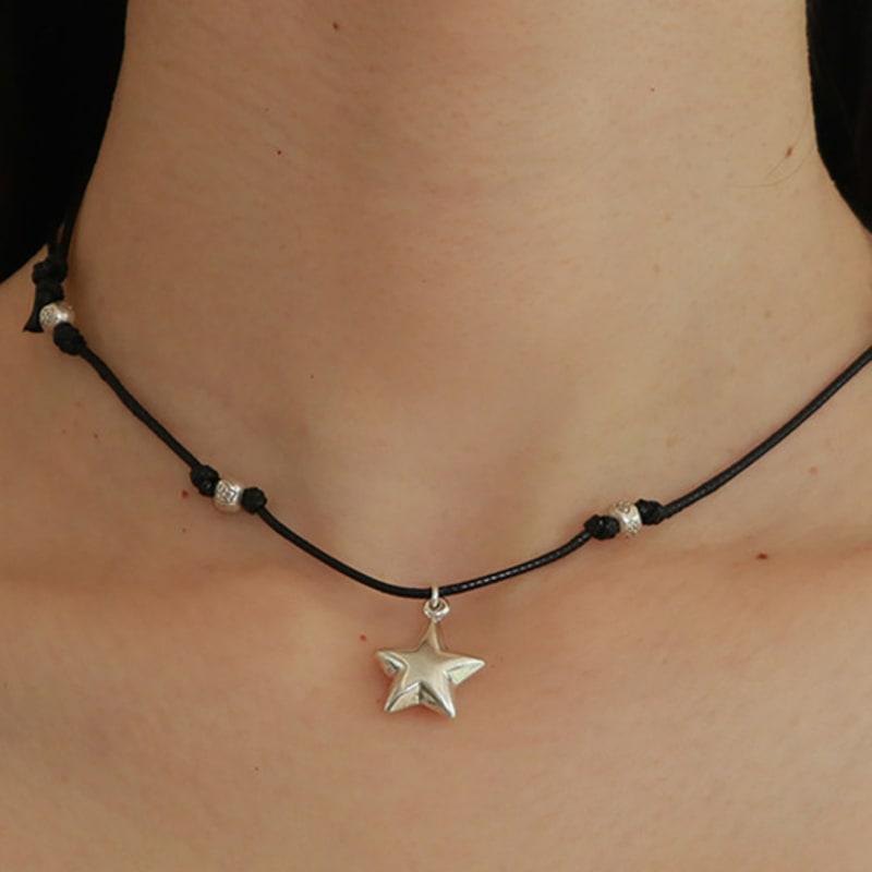 

Less is more silver star strap necklce free