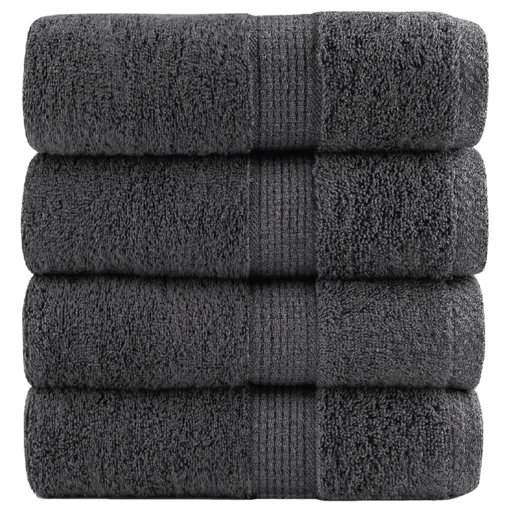 Premium Wash Cloths SOLUND 4 pcs Anthracite 30 x 30 cm 600 g m²