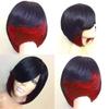 Elegant Short Mix Color Hair Wig With Natural Straight Synthetic Hair For Cosplay