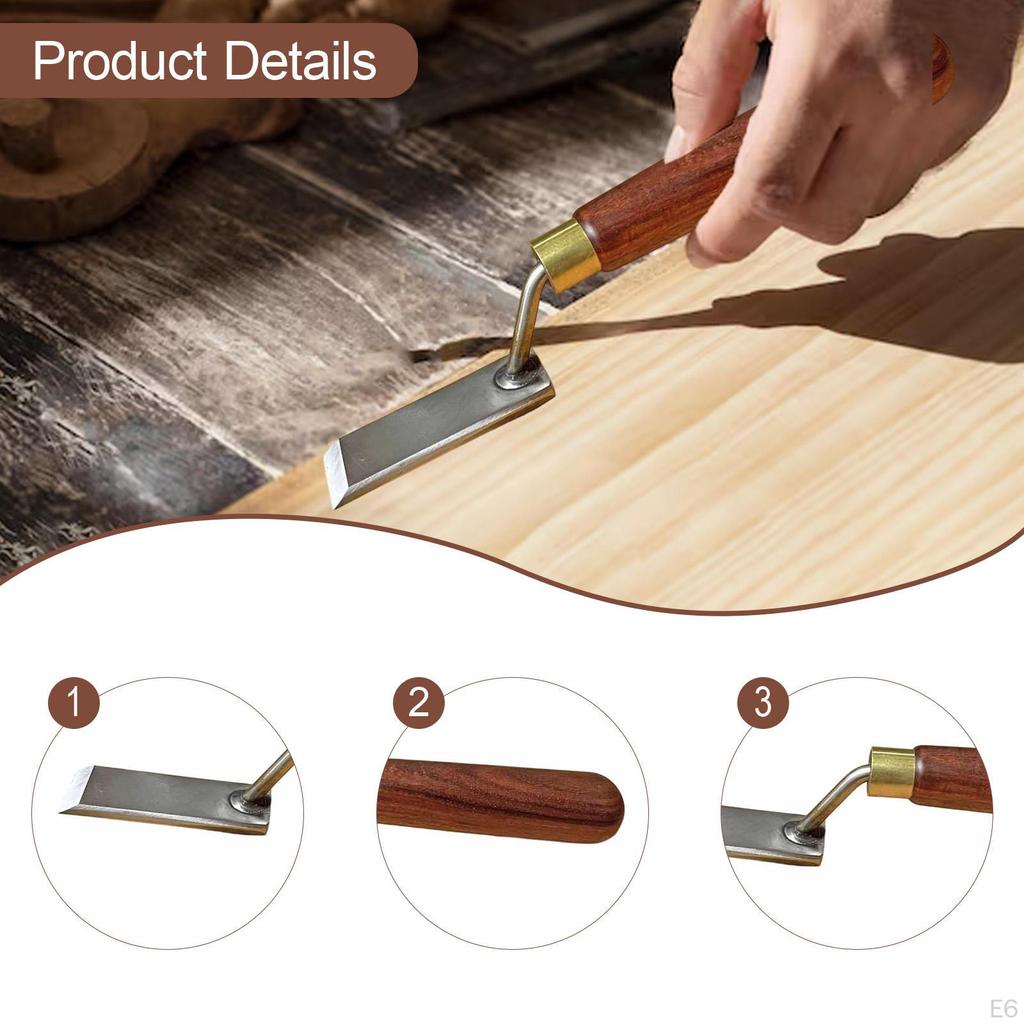 Wood Chisel Lightweight Steel Beveled Edge Carpenter for Beginners Hobbyists 1 cm witdh