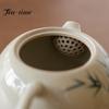 200ml Retro Ice Table Glaze Ceramic Teapot Handamde Xishi Pot Hand-painted Bamboo Kettle Tea Kung Fu Set Making Tool with Filter