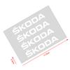 4Pcs Car Door Handle Stickers Tire Rear View Mirror Decals For Skoda Octavia Superb Rapid Kodiaq Karoq Fabia Kamiq Roomster Citigo