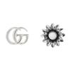 Gucci Double G Series Floral Pattern Vintage Style Shiny 925 Silver Earrings Unisex Earrings YBD527390001
