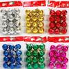 12 stuks Kerstballen Hangend Ornament 3 cm Diameter Gekleurde Ballen Feestlocatie Sfeer Decoratie Accessoires Kerstboom Hanger Kerst Winkelcentrum