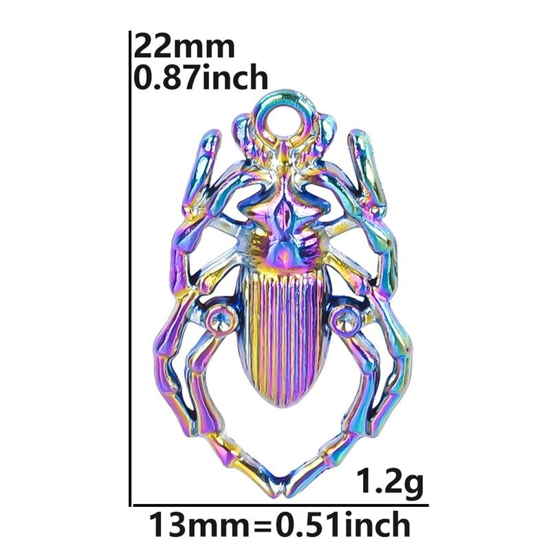 5X Rainbow Viking Animal Crow Raven Head Birds Skull Pendant Charms for Unisex Handmade Craft Necklace Jewelry