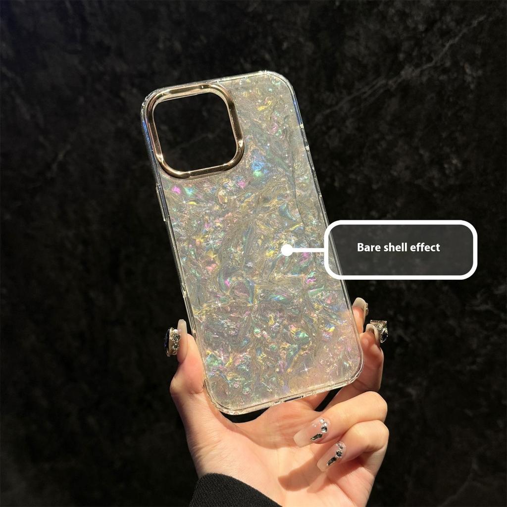 For iPhone 16 Pro Case IMD Shell Pattern PC+TPU Phone Cover