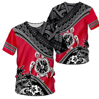 Polynéské 3D tričko Pánské oblečení Krátký rukáv Kulatý výstřih Ležérní trička Street Style Harajuku Nadměrné měkké trička Topy