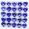 50 Pcs Natural Ceylon Blue Sapphire 6 mm Heart Cut Gemstone Lot For Jewelry