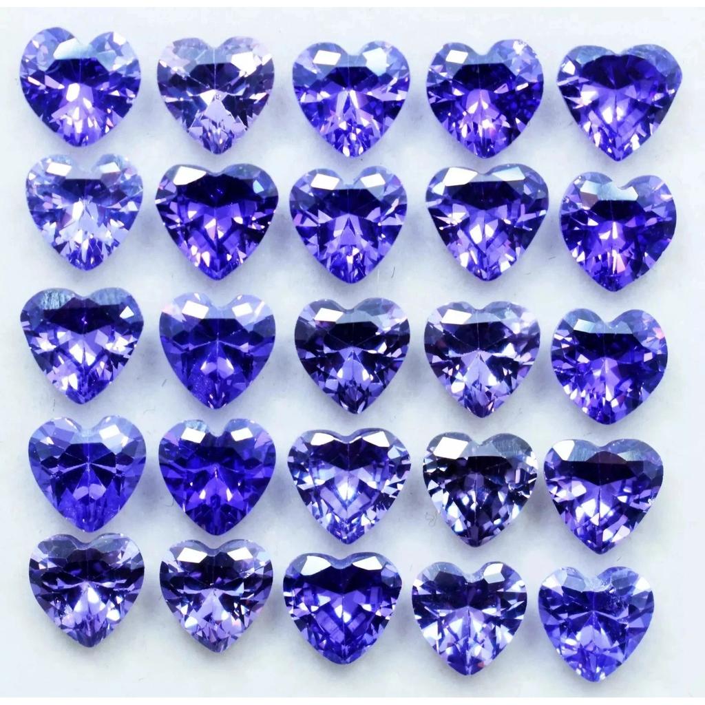 50 Pcs Natural Ceylon Blue Sapphire 6 mm Heart Cut Gemstone Lot For Jewelry