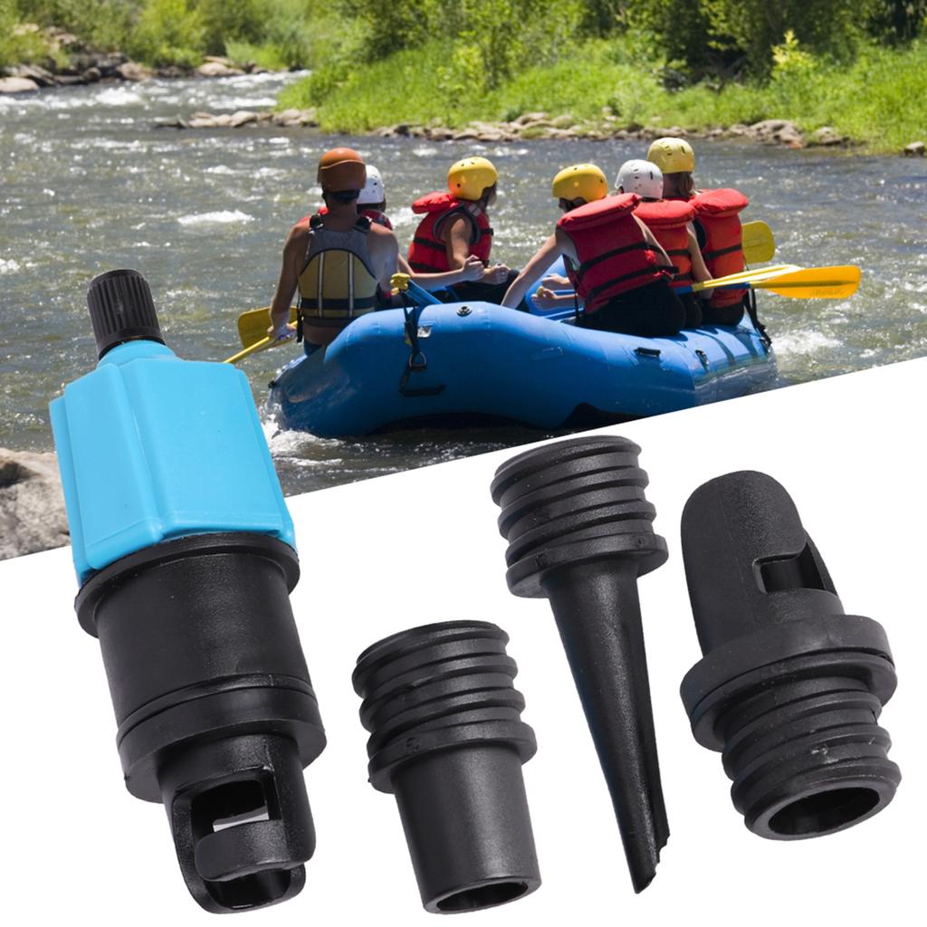 SUPs Pump Adapter Inflatable Air Valve Adaptor with 3 Air Faucet for Paddle Board Canoe Assault Boat