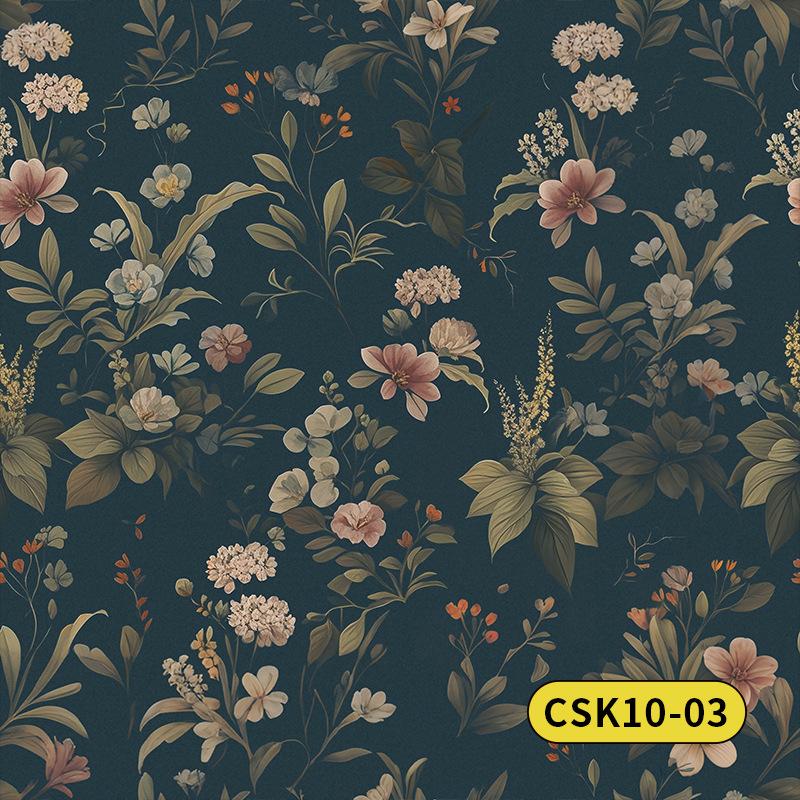 Vintage American Rose Wallpaper Bedroom Furniture Renovation Sticker Color Change Shoe Cabinet Wardrobe Door Sliding Door Transformation Wallpaper