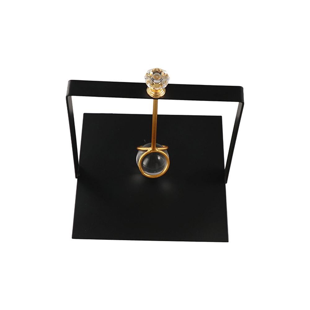 Square Base Crystal Ball Tissue Holder Gold/Silver/Black Metal Napkin Rack  Party