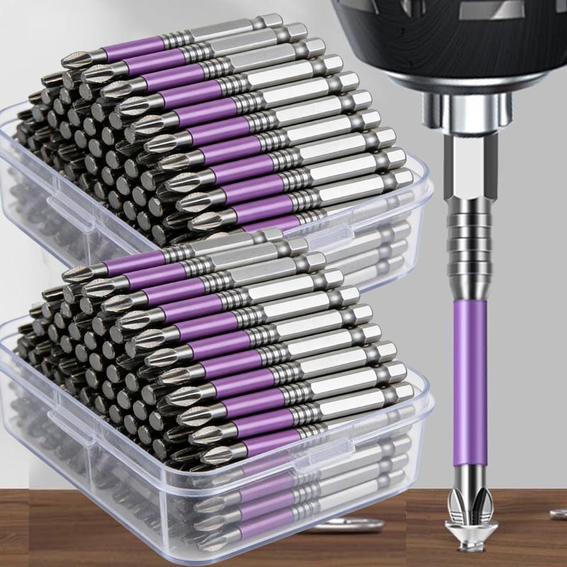 Strong Magnetic Impact Bit Anti-Slip Long Screwdriver Drill Hex Shank Cross Impact Driver Bit Electric Phillips Screwdriver Tips