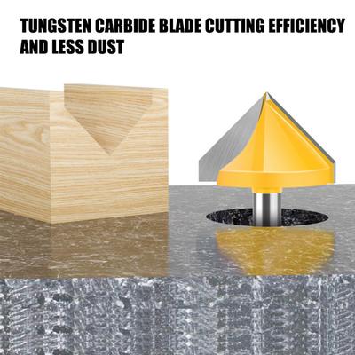 Professional Precise 8mm Shank V Flute Router Bit Carbide End Mill For Wood Cutting In Various Angles Detailed Engraving